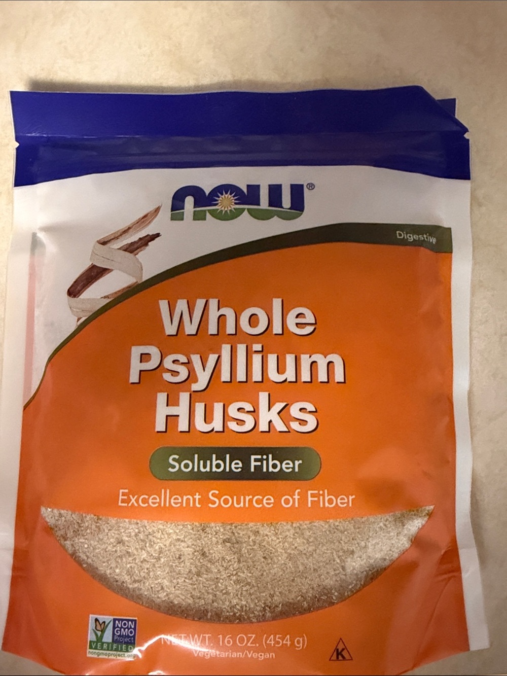 Whole Psyllium Husks Soluble Fiber - Orange